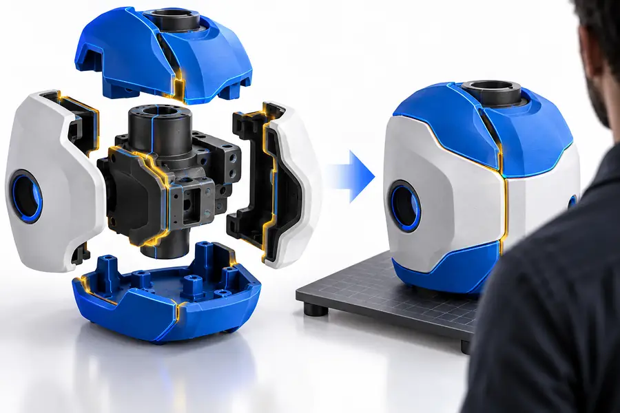 Cleaned 3D model reference shown after a repair workflow